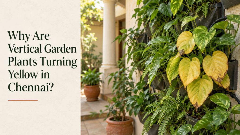 Why Are Vertical Garden Plants Turning Yellow in Chennai?