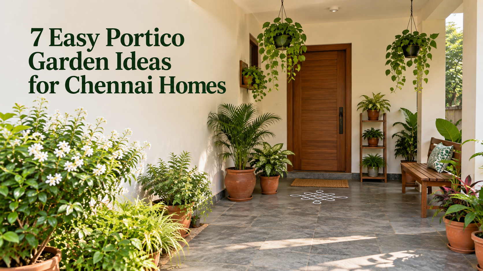 7 Easy Portico Garden Ideas for Chennai Homes