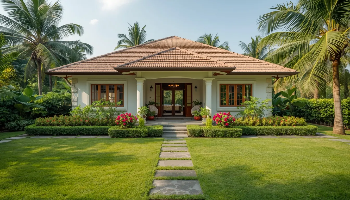 Residential landscape design for a Chennai home garden